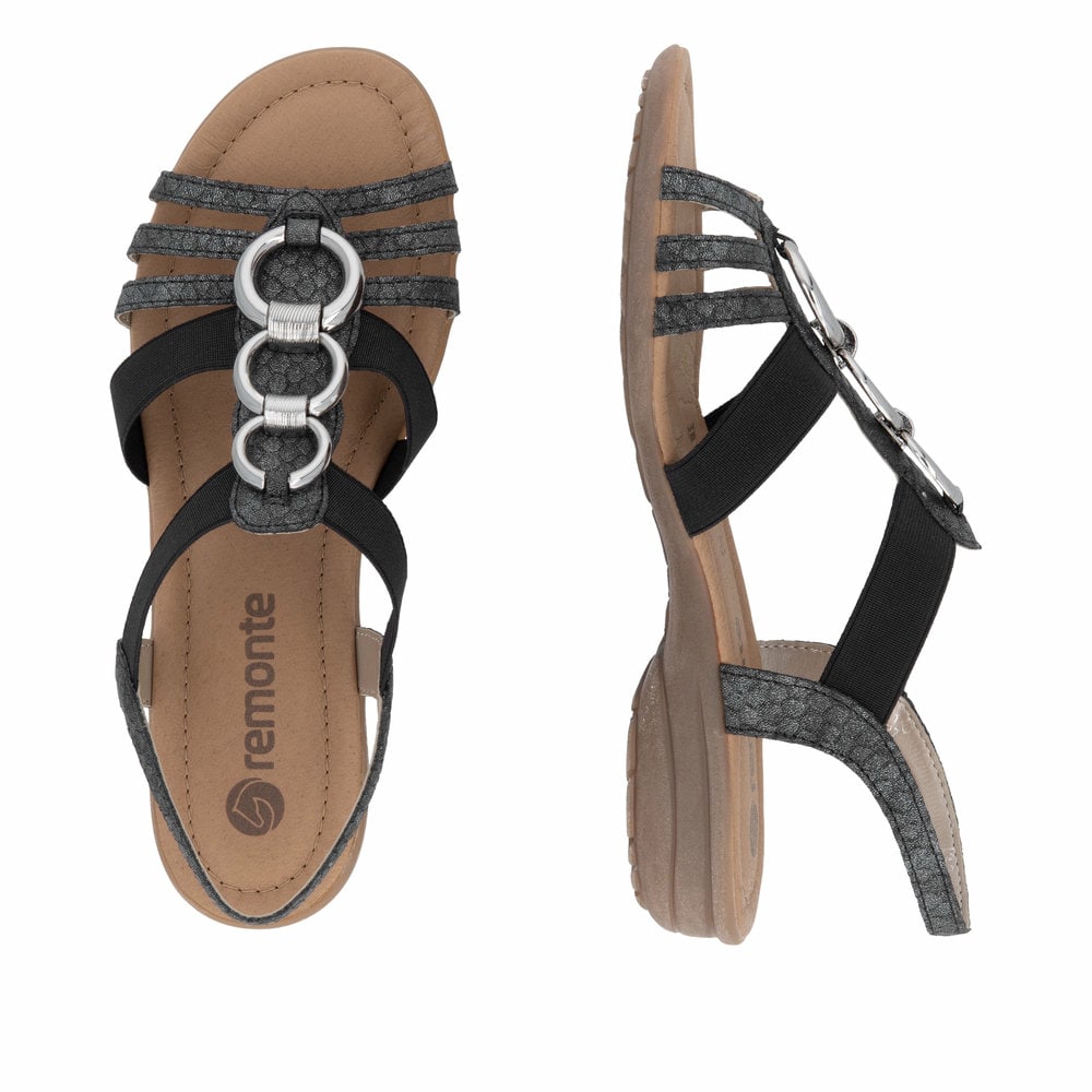 Remonte Damen Riemchensandalen - Grau
