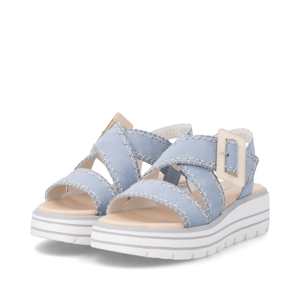 Remonte Damen Keilsandaletten - Blau