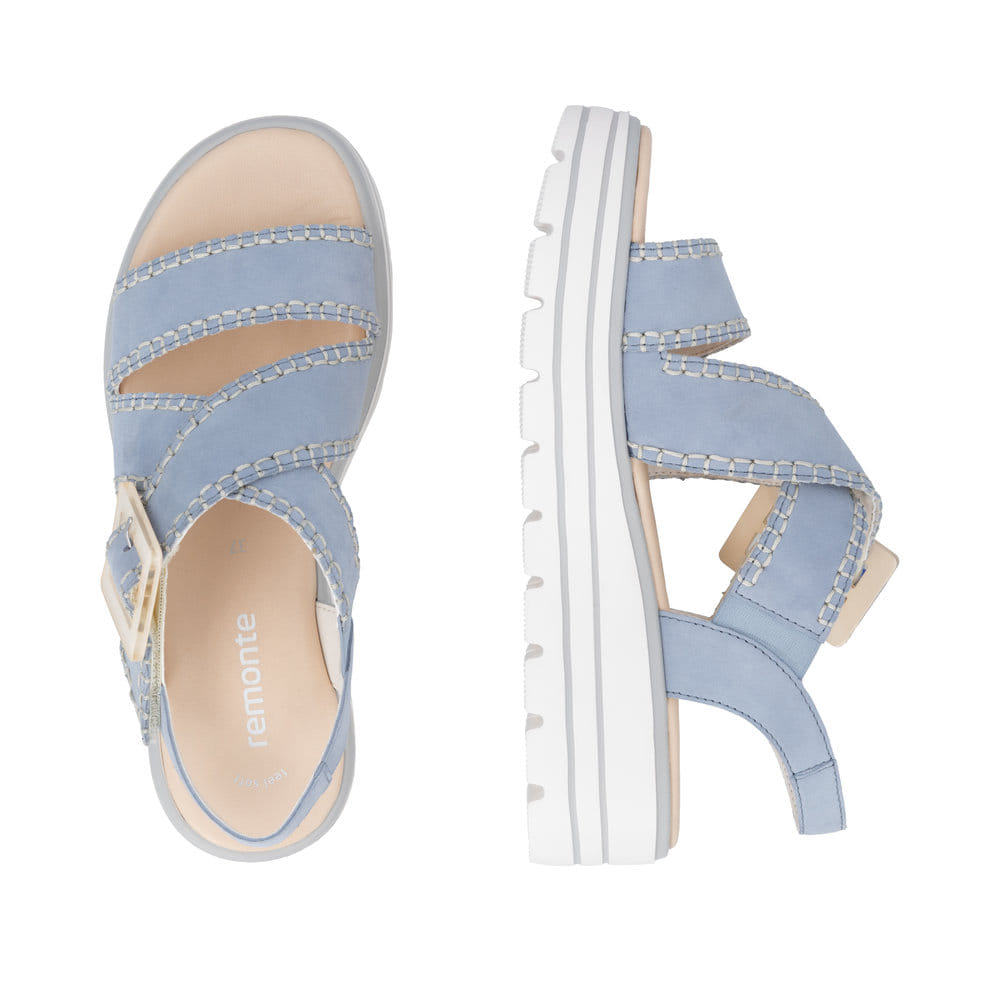 Remonte Damen Keilsandaletten - Blau