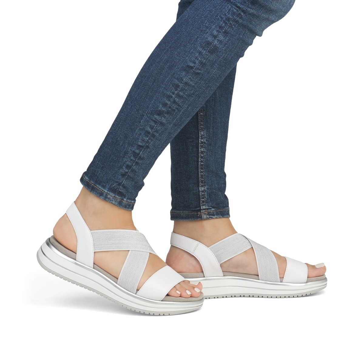 Remonte Damen Riemchensandalen - Weiss