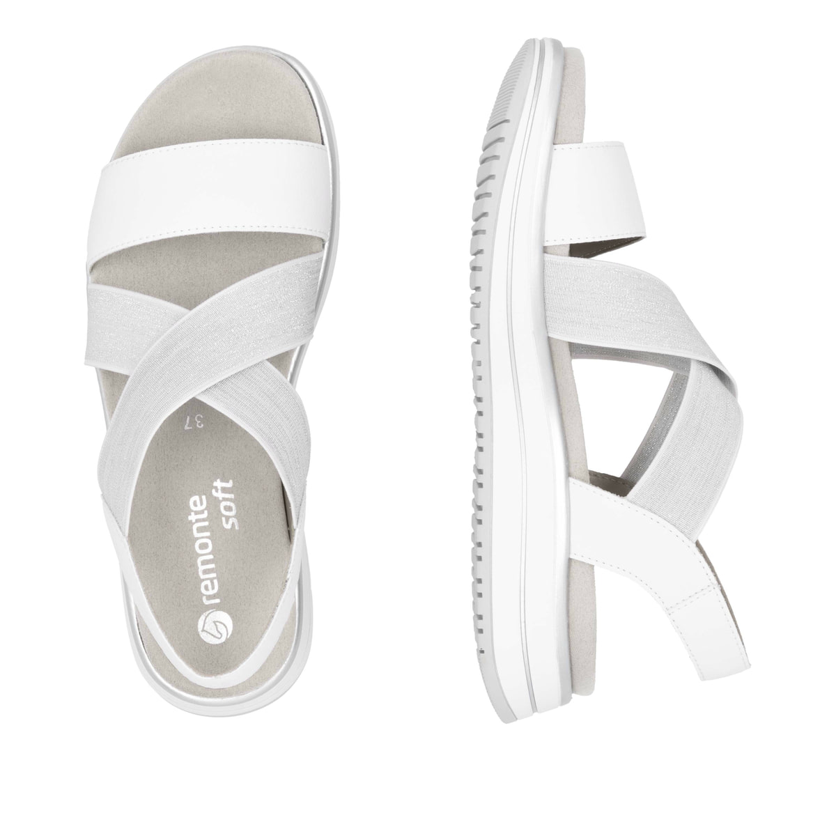 Remonte Damen Riemchensandalen - Weiss