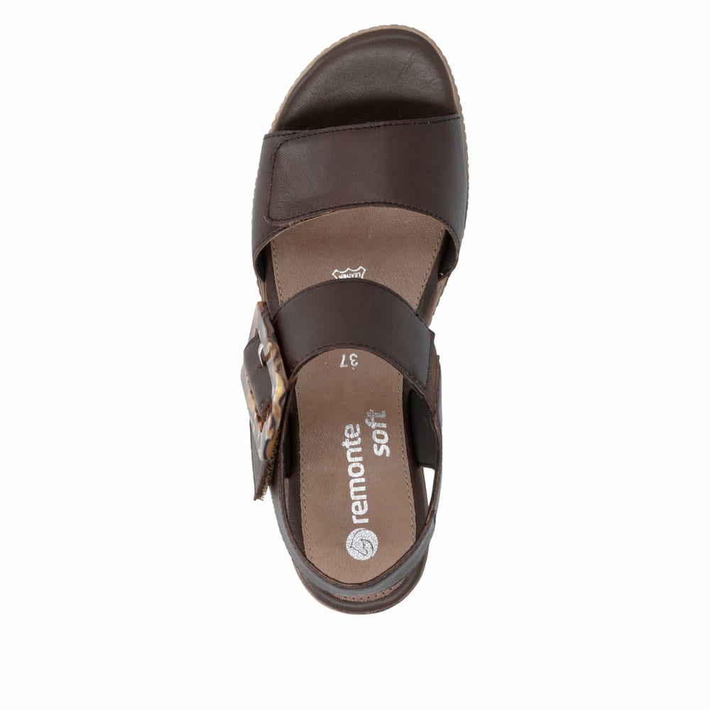Remonte Damen Keilsandaletten - Braun