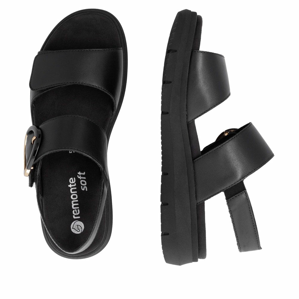 Remonte Damen Riemchensandalen - Schwarz
