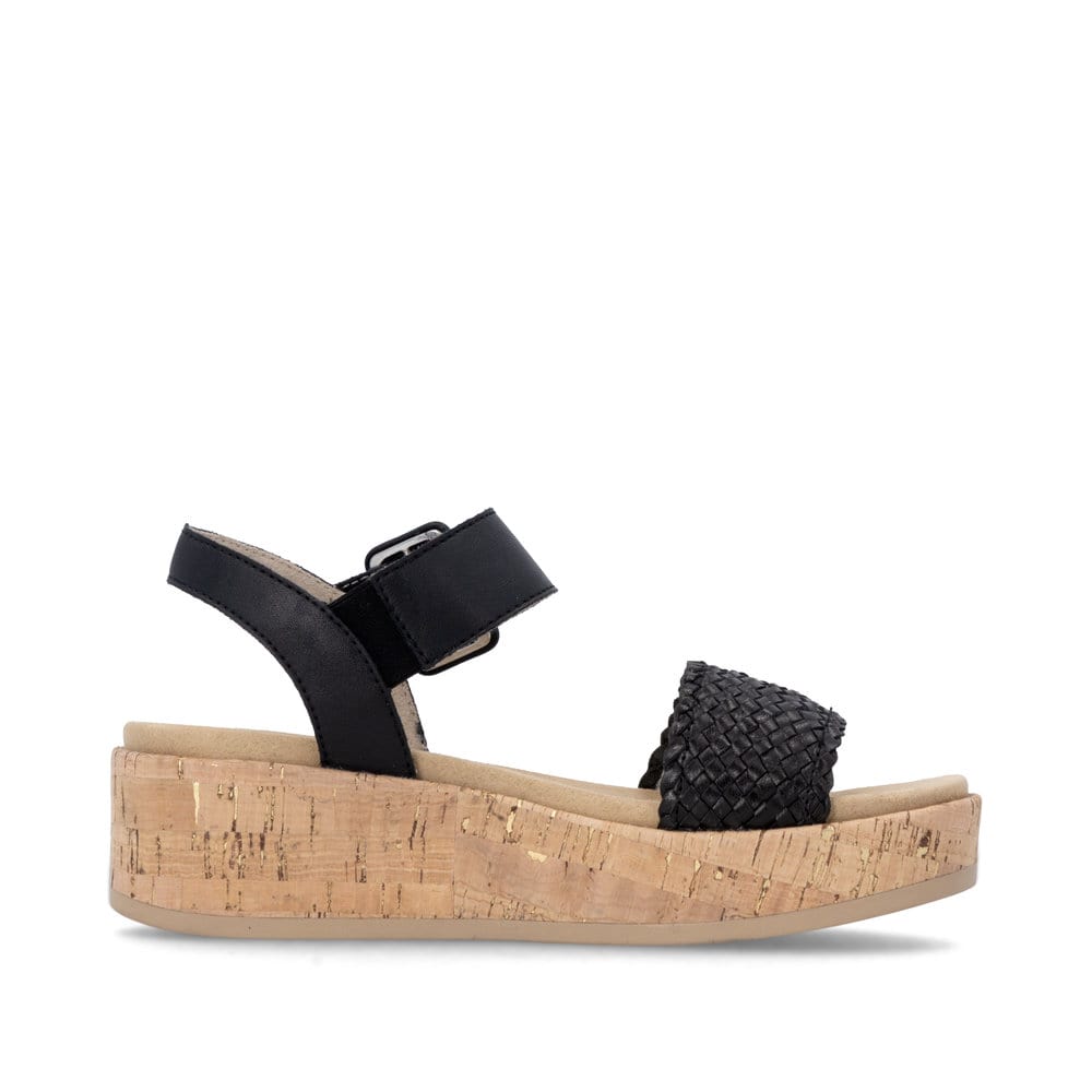Remonte Damen Keilsandaletten - Schwarz