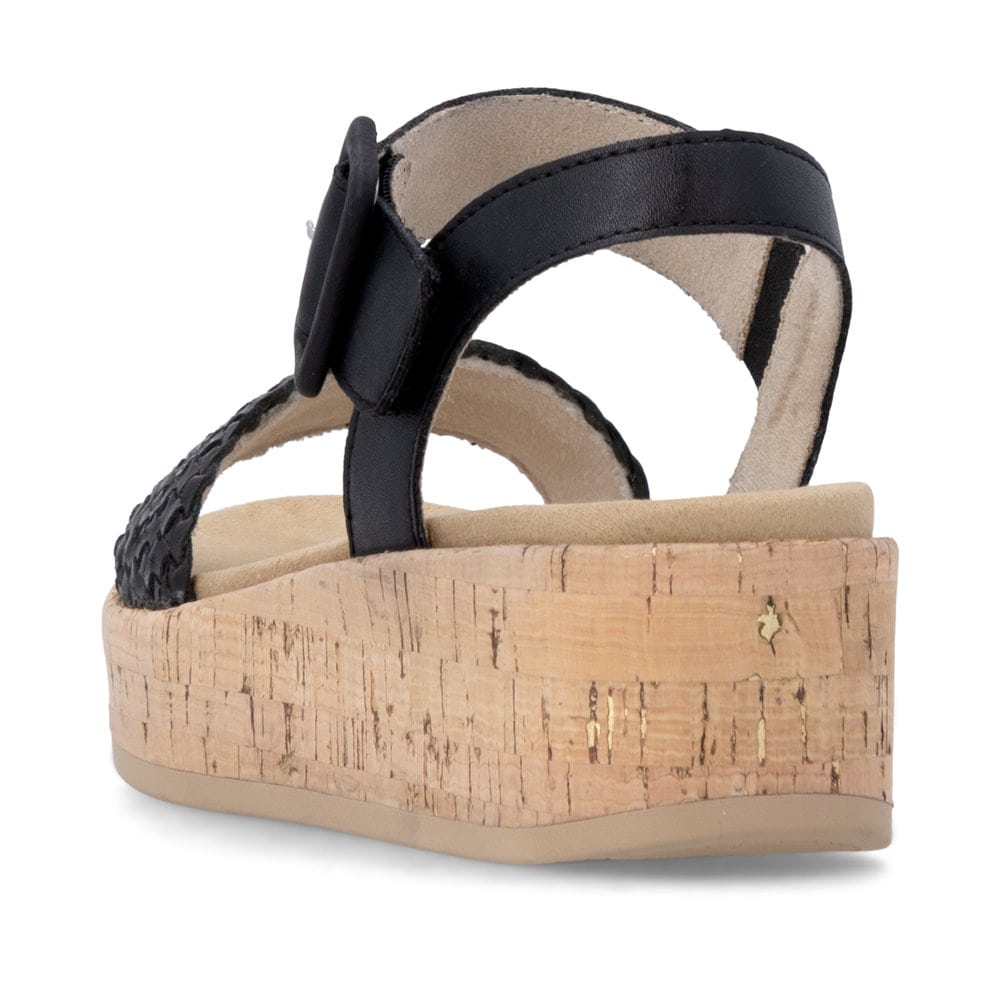 Remonte Damen Keilsandaletten - Schwarz