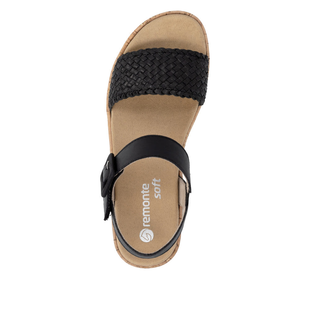 Remonte Damen Keilsandaletten - Schwarz
