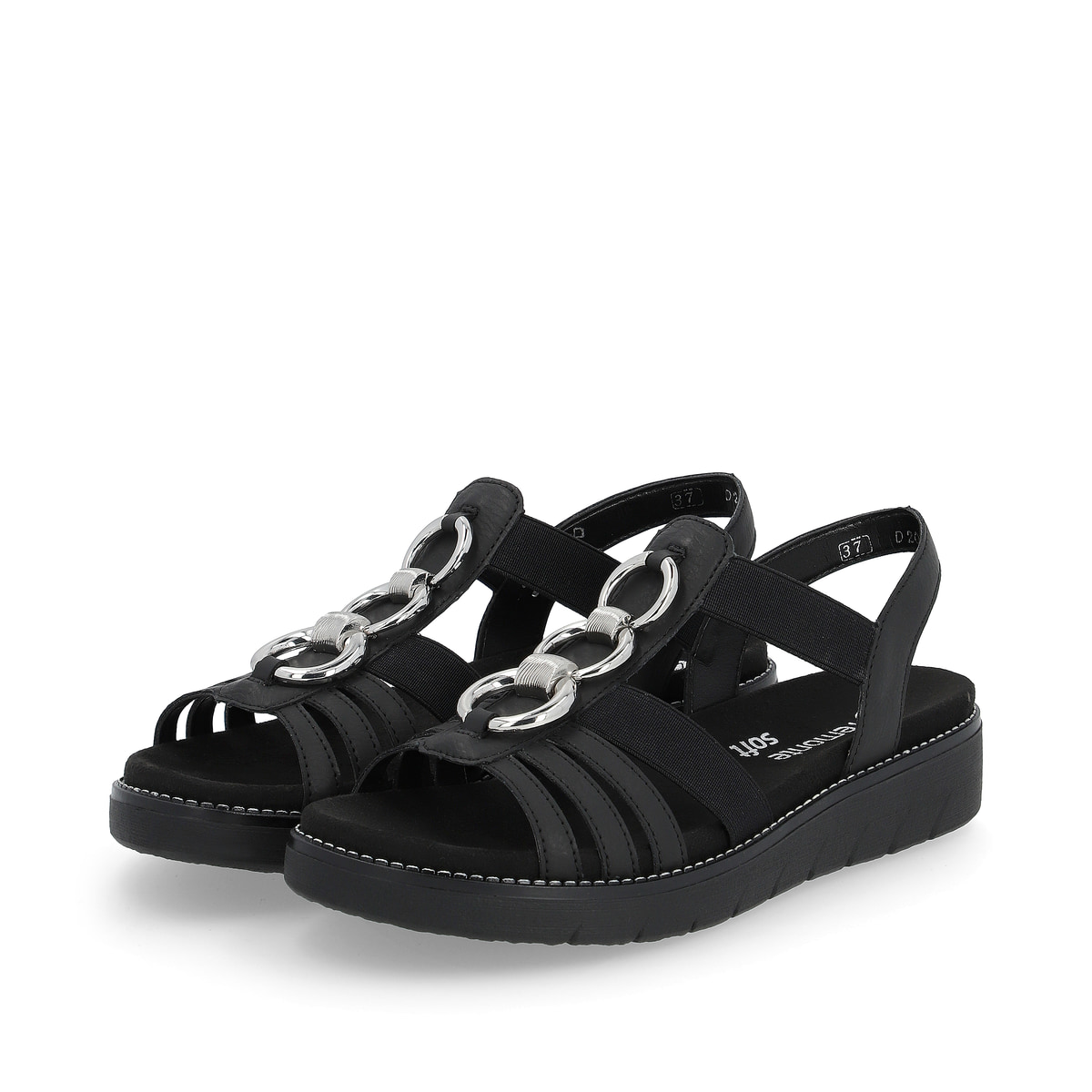 Remonte Damen Riemchensandalen - Schwarz