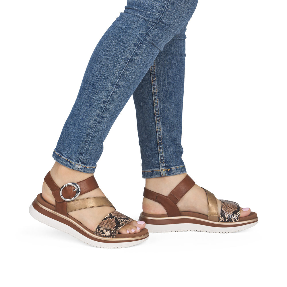 Remonte Damen Riemchensandalen - Braun