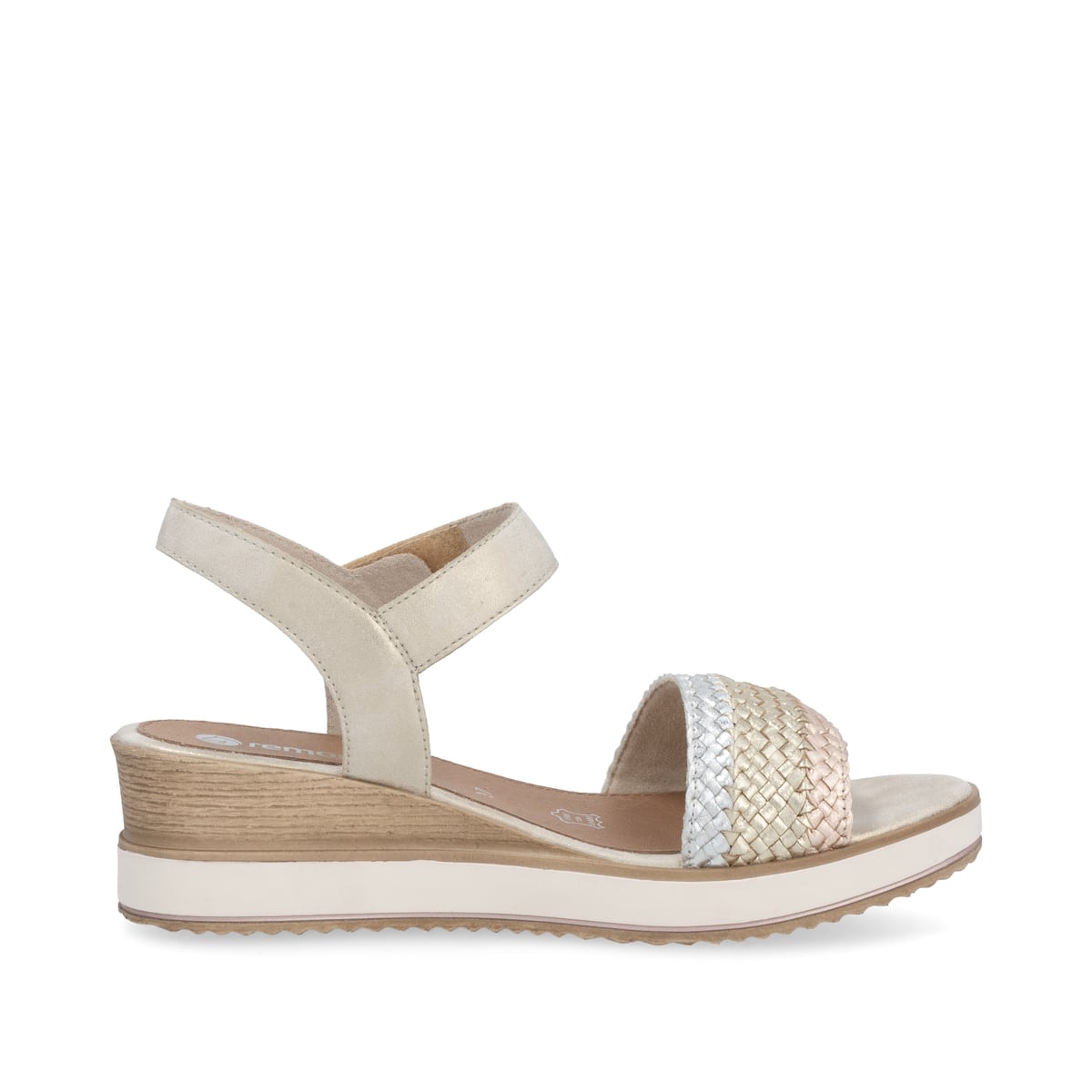 Remonte Damen Keilsandaletten - Metallic