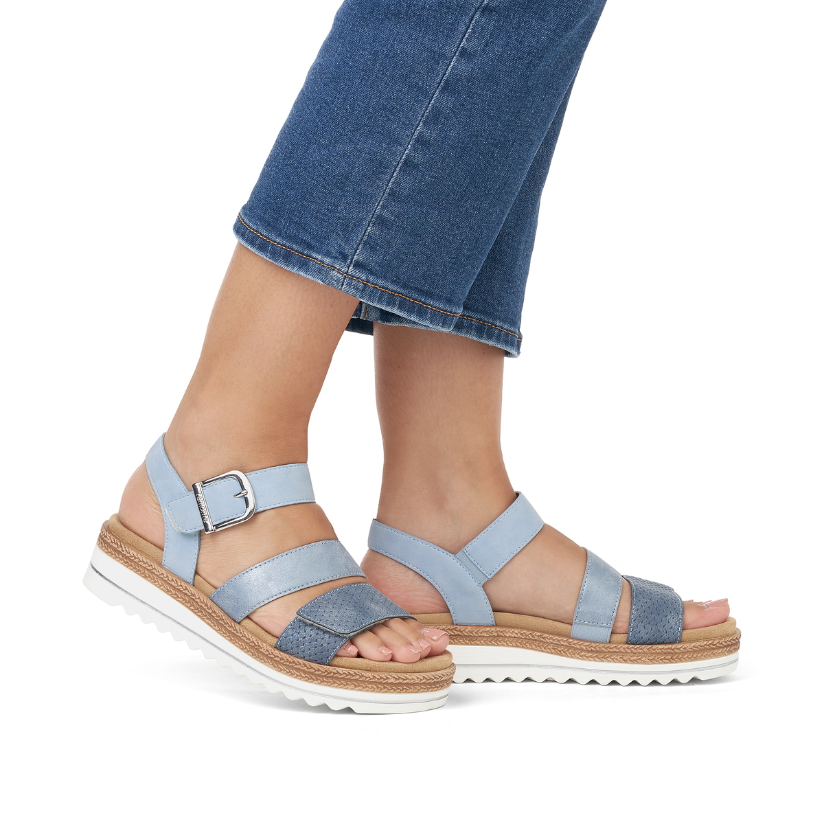 Remonte Damen Riemchensandalen - Blau