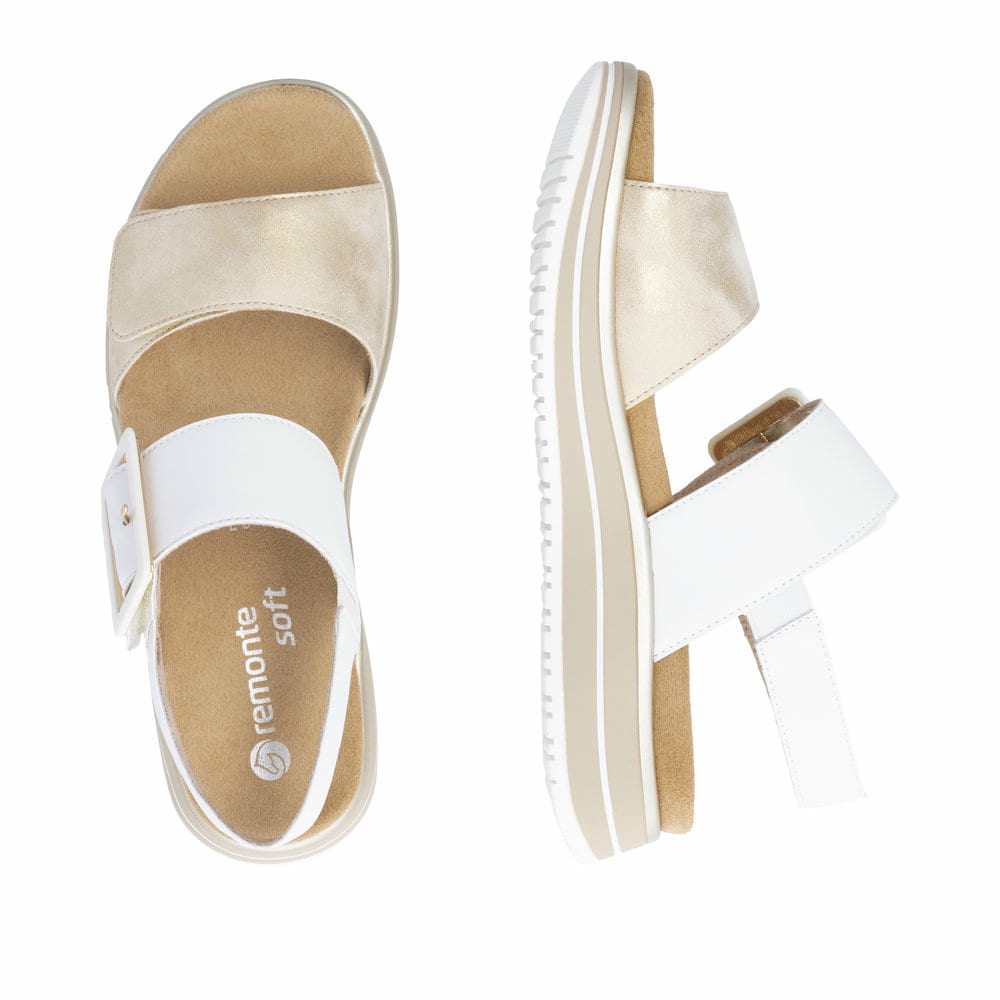 Remonte Damen Riemchensandalen - Weiss