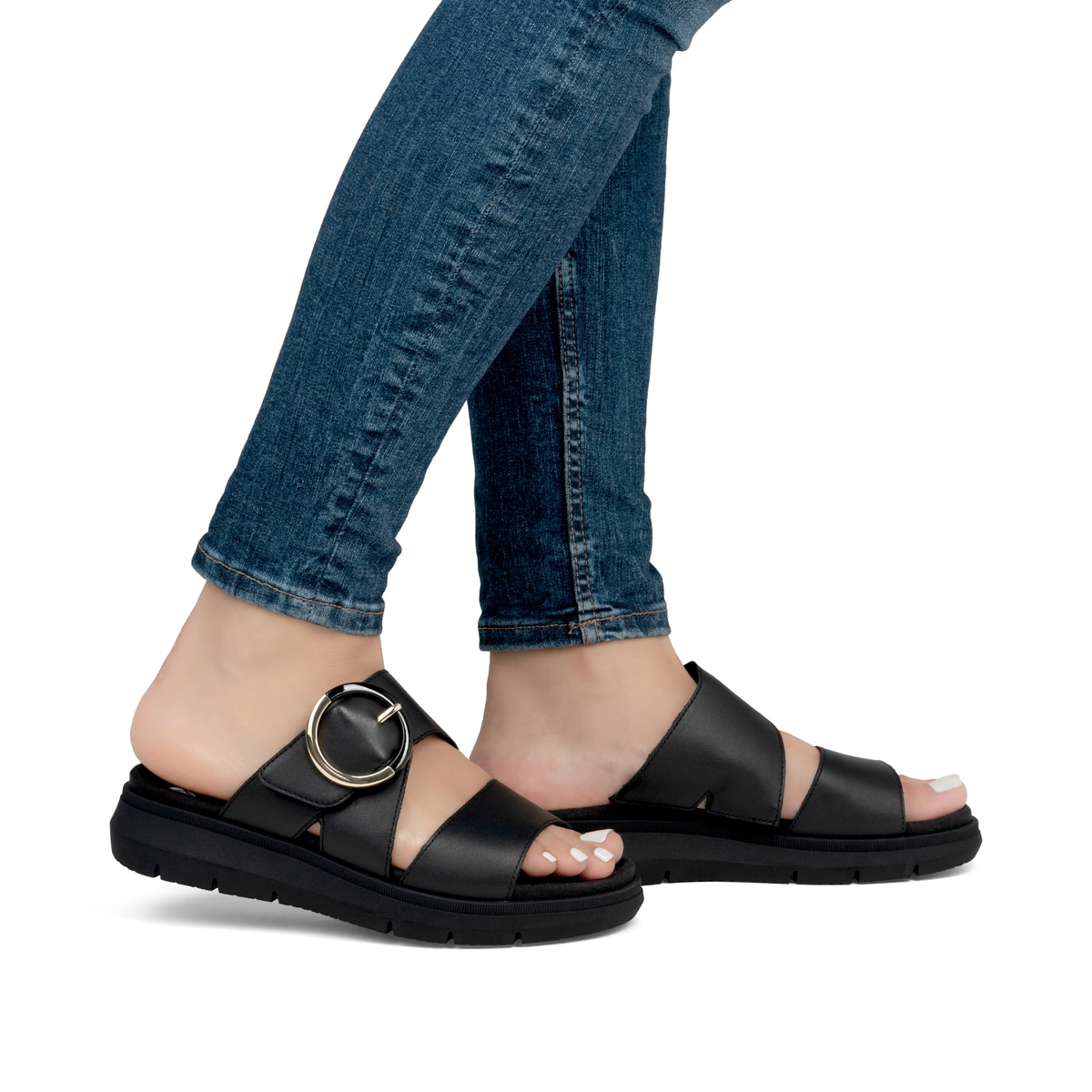 Remonte Damen Pantoletten - Schwarz