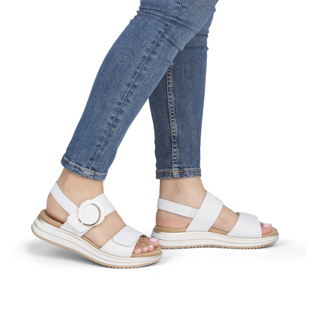 Remonte Damen Riemchensandalen - Weiss