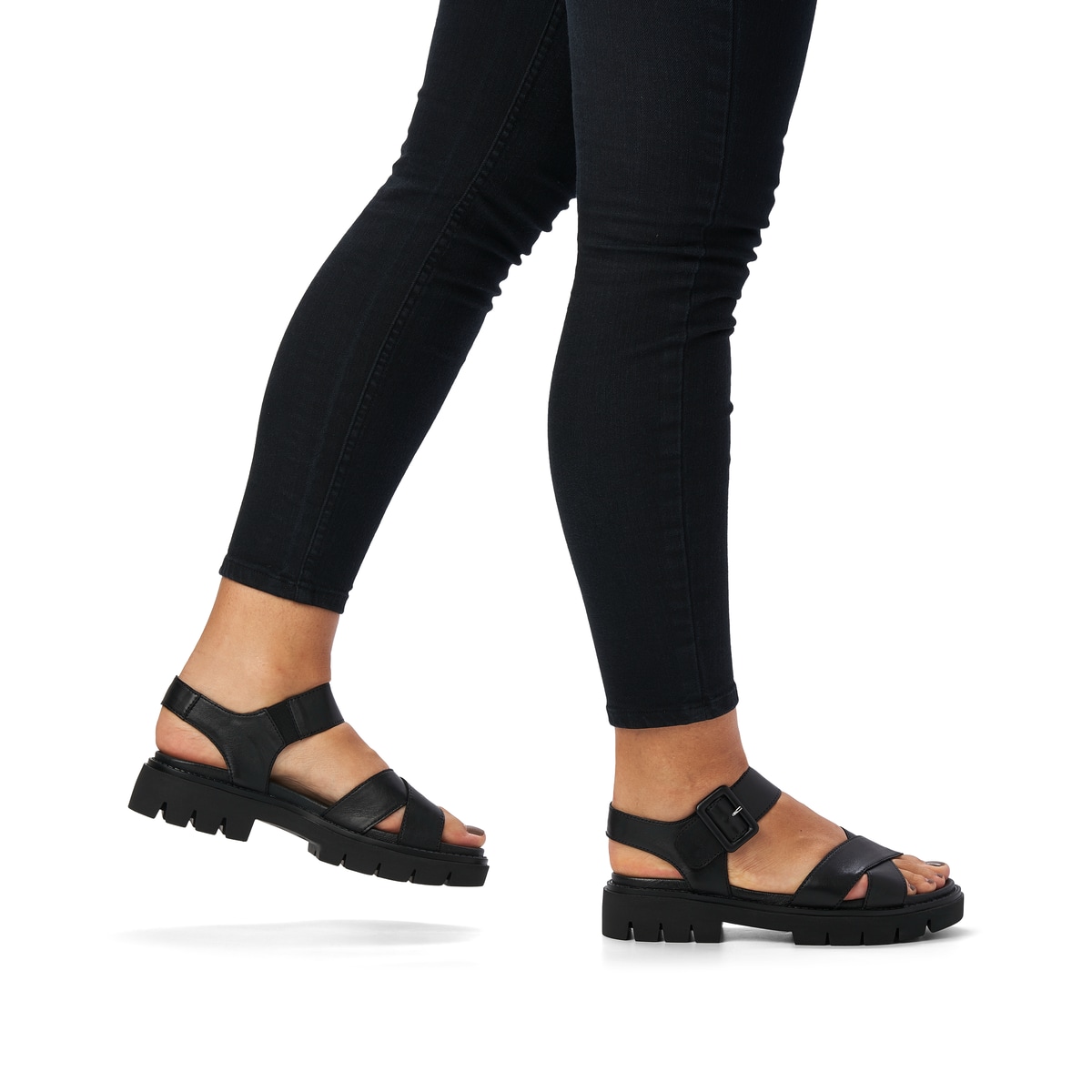Remonte Damen Riemchensandalen - Schwarz