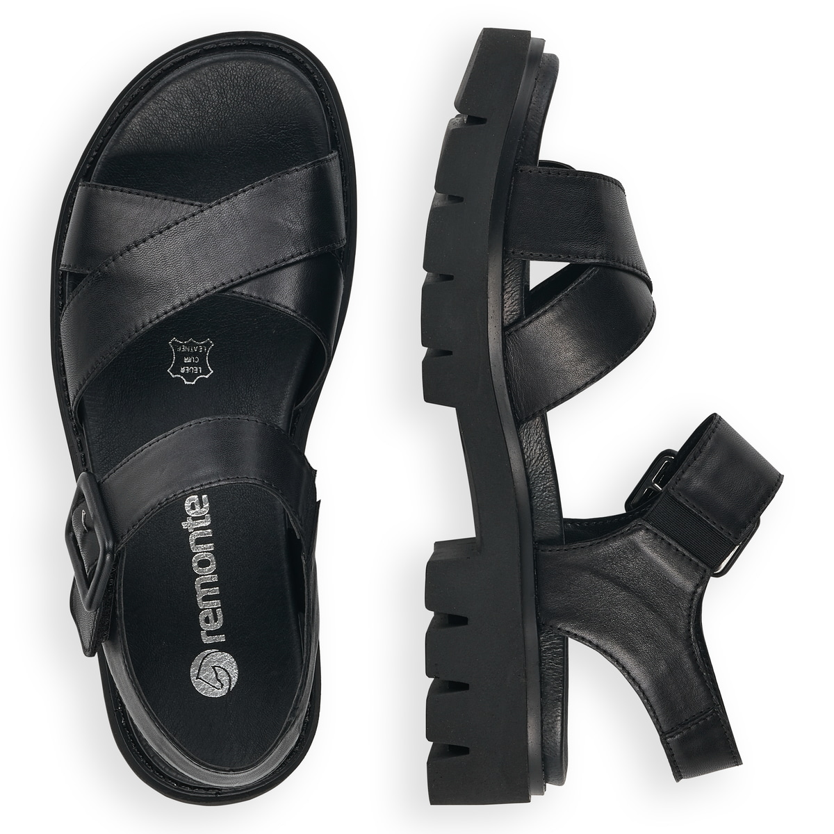 Remonte Damen Riemchensandalen - Schwarz
