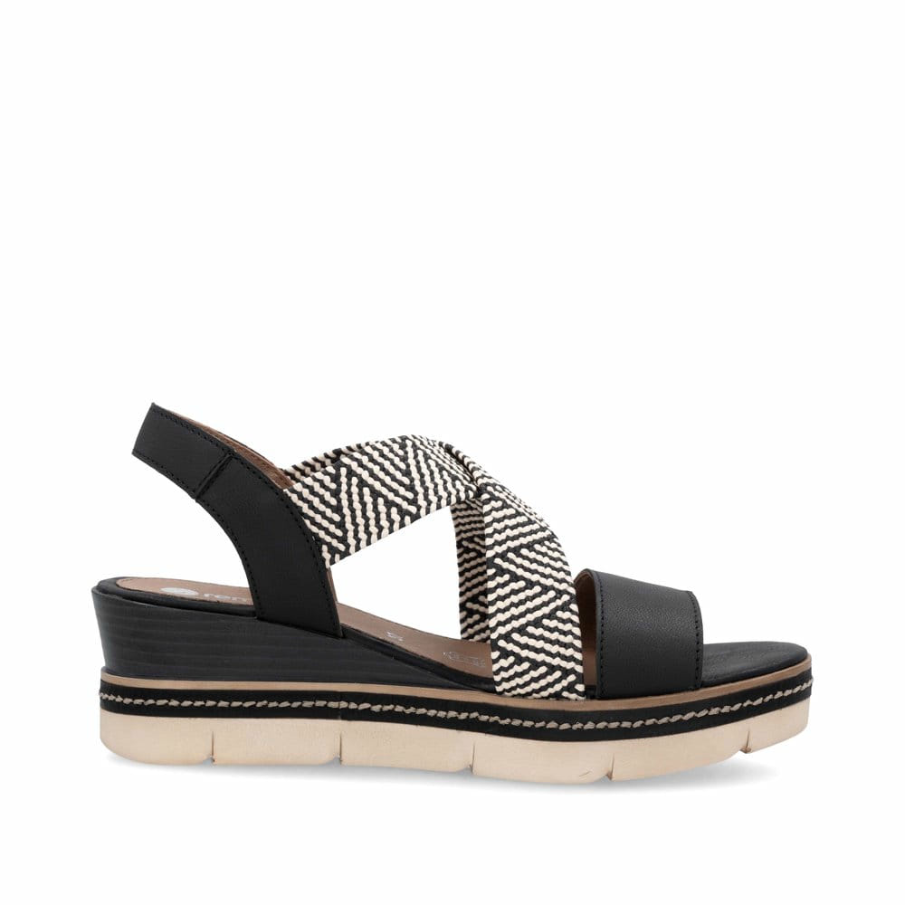 Remonte Damen Keilsandaletten - Schwarz