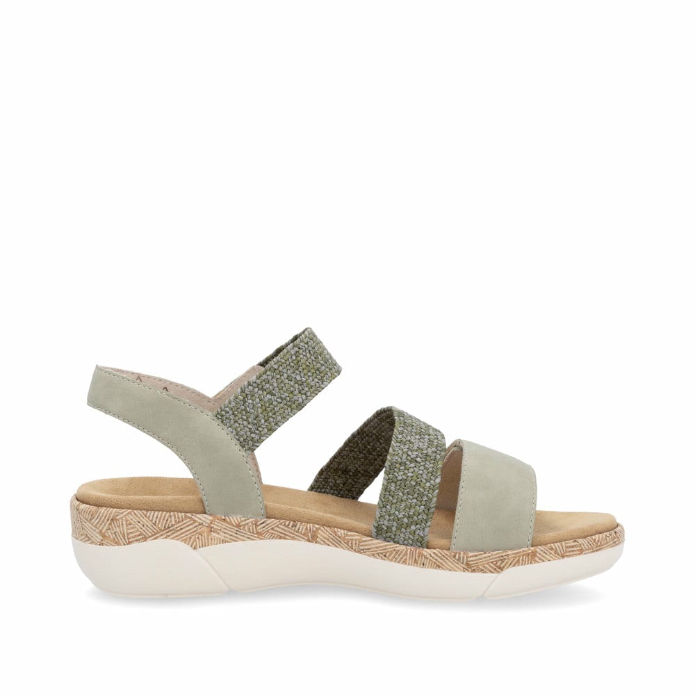Remonte Damen Riemchensandalen - Grün