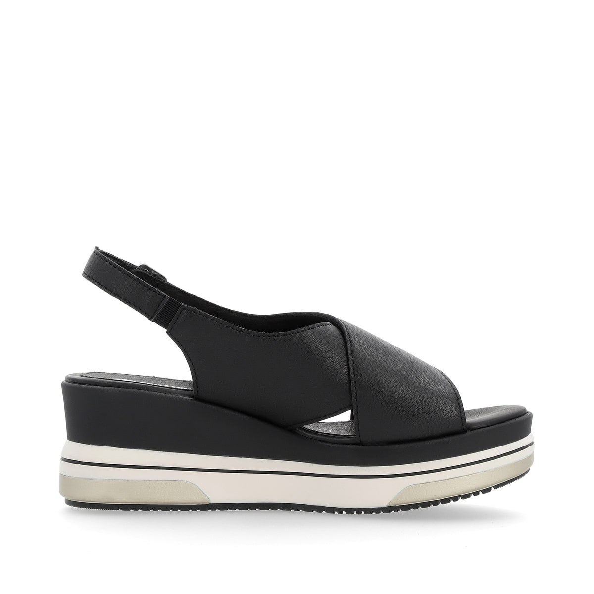 Remonte Damen Keilsandaletten - Schwarz