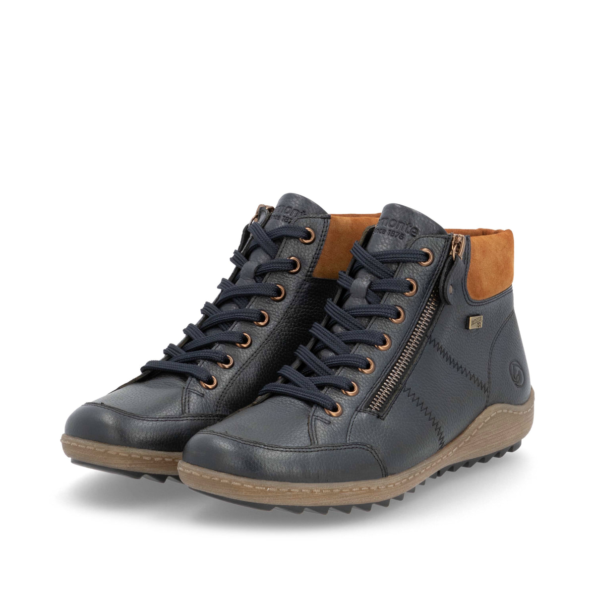 Remonte Damen Schnürstiefel - Blau