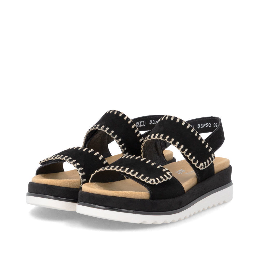 Remonte Damen Riemchensandalen - Schwarz