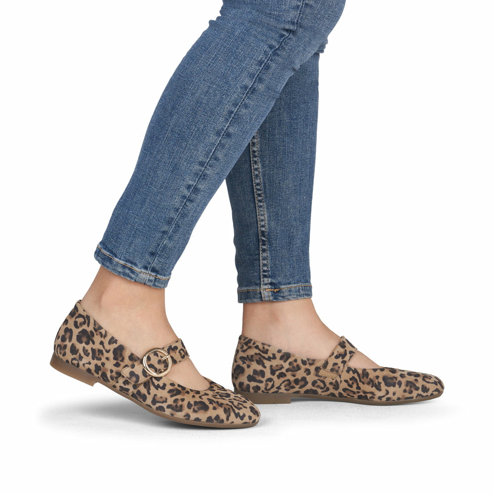 Remonte Damen Ballerinas - Animalprint
