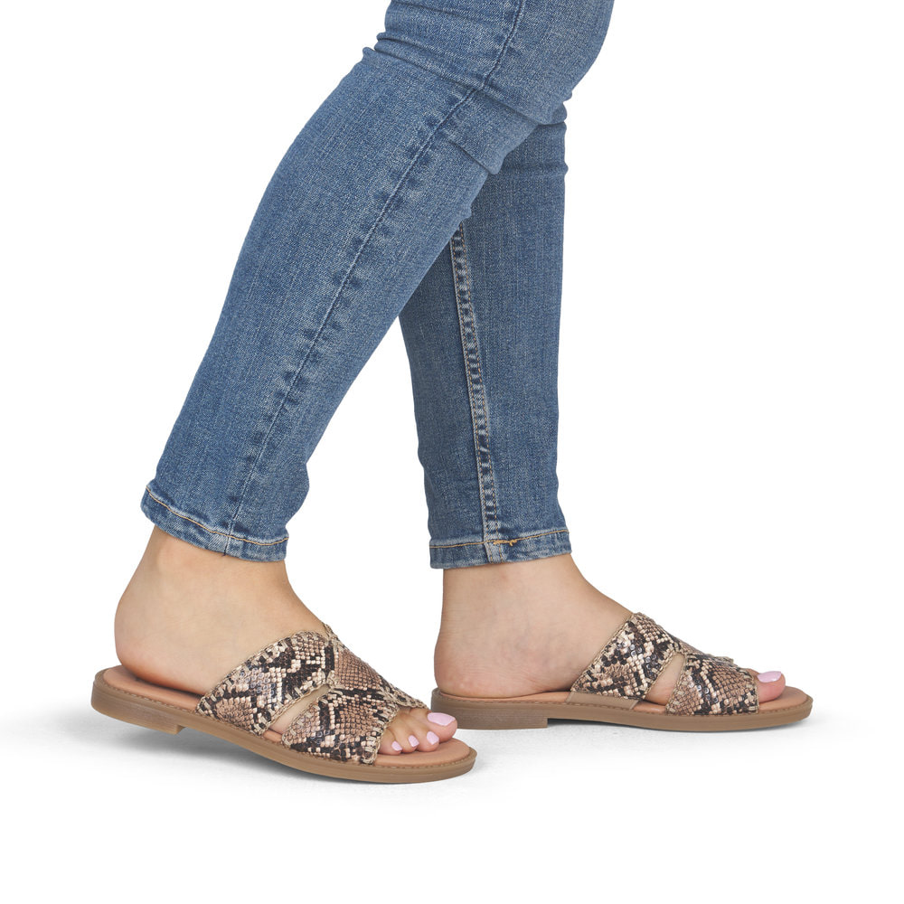 Remonte Damen Pantoletten - Animalprint