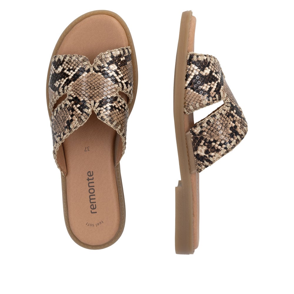 Remonte Damen Pantoletten - Animalprint
