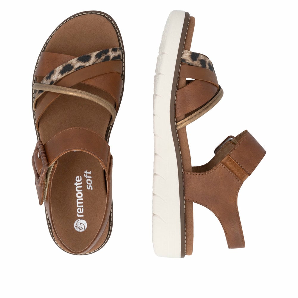 Remonte Damen Riemchensandalen - Braun
