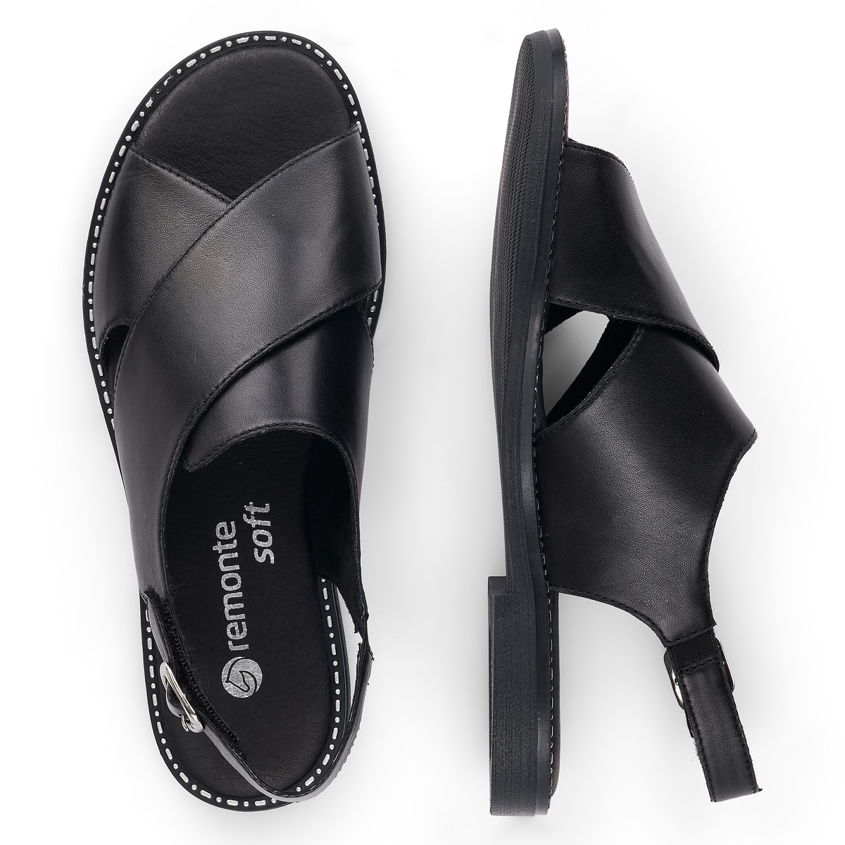 Remonte Damen Riemchensandalen - Schwarz