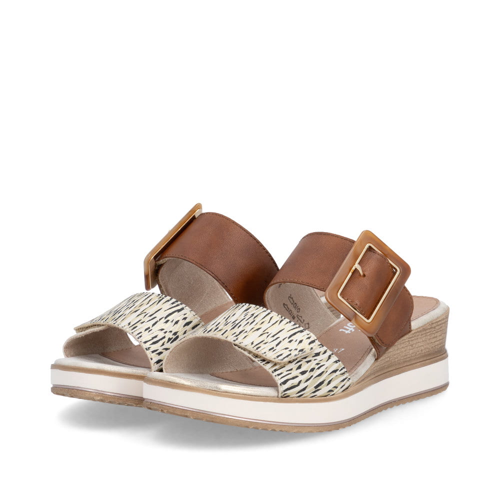 Remonte Damen Keilsandaletten - Braun