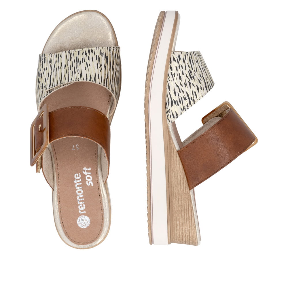 Remonte Damen Keilsandaletten - Braun