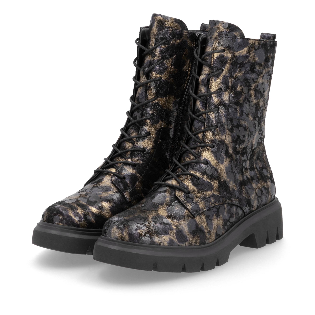 Remonte Damen Schnürstiefel - Animalprint