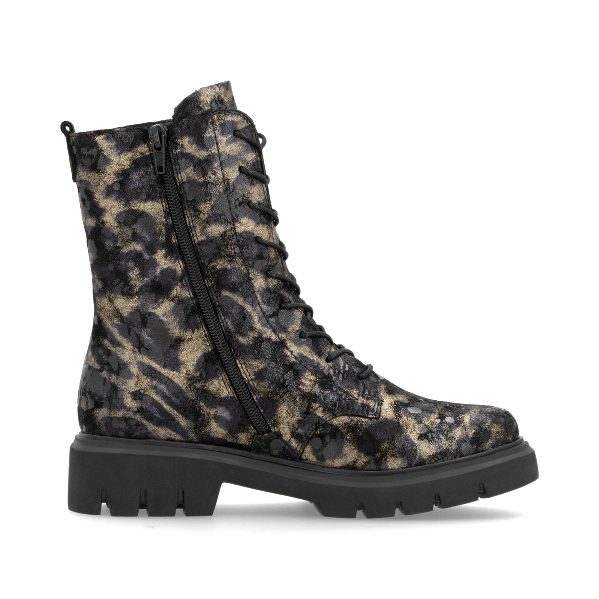 Remonte Damen Schnürstiefel - Animalprint
