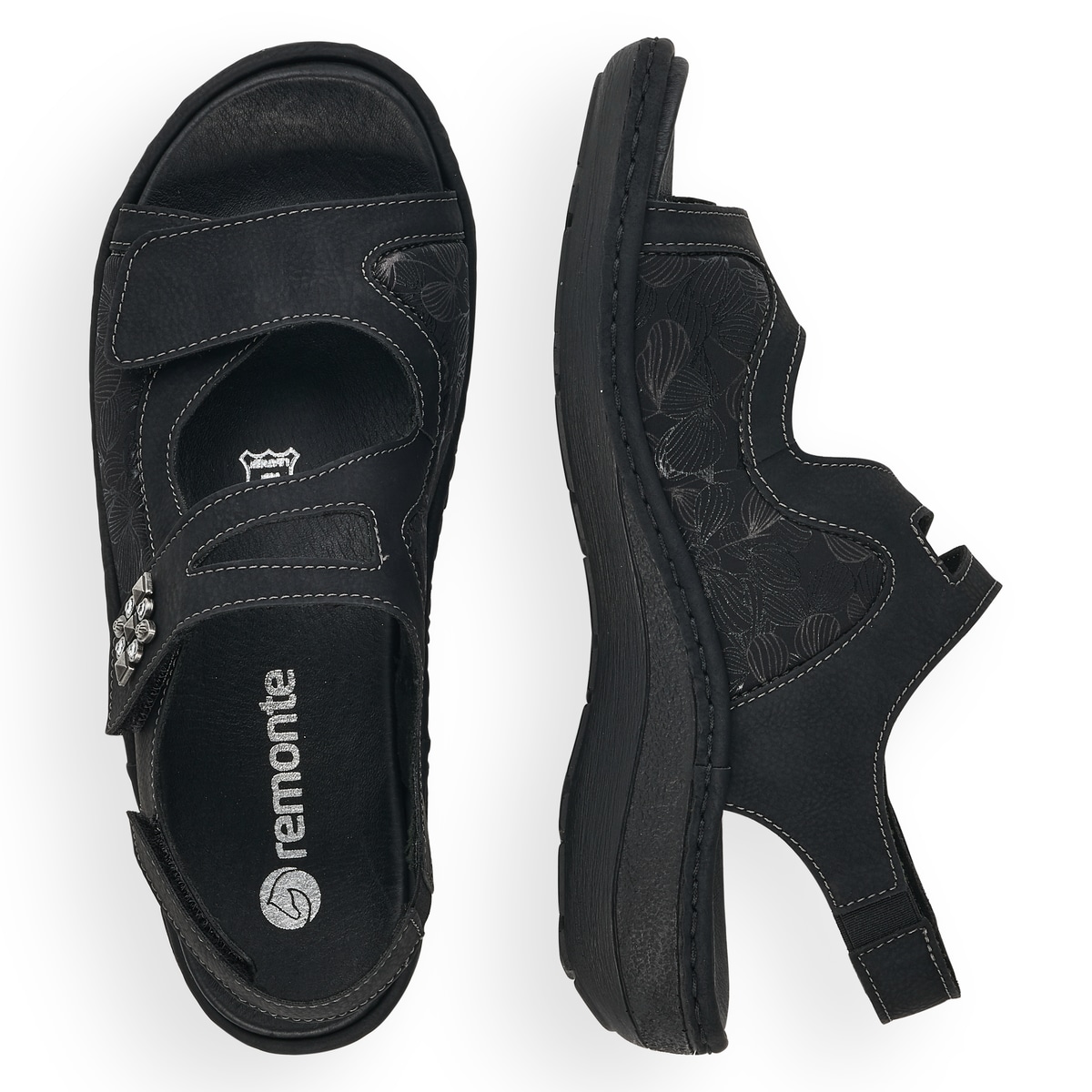 Remonte Damen Riemchensandalen - Schwarz