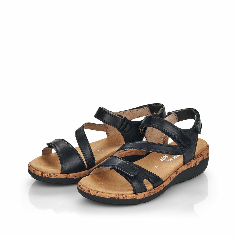 Remonte Damen Riemchensandalen - Schwarz