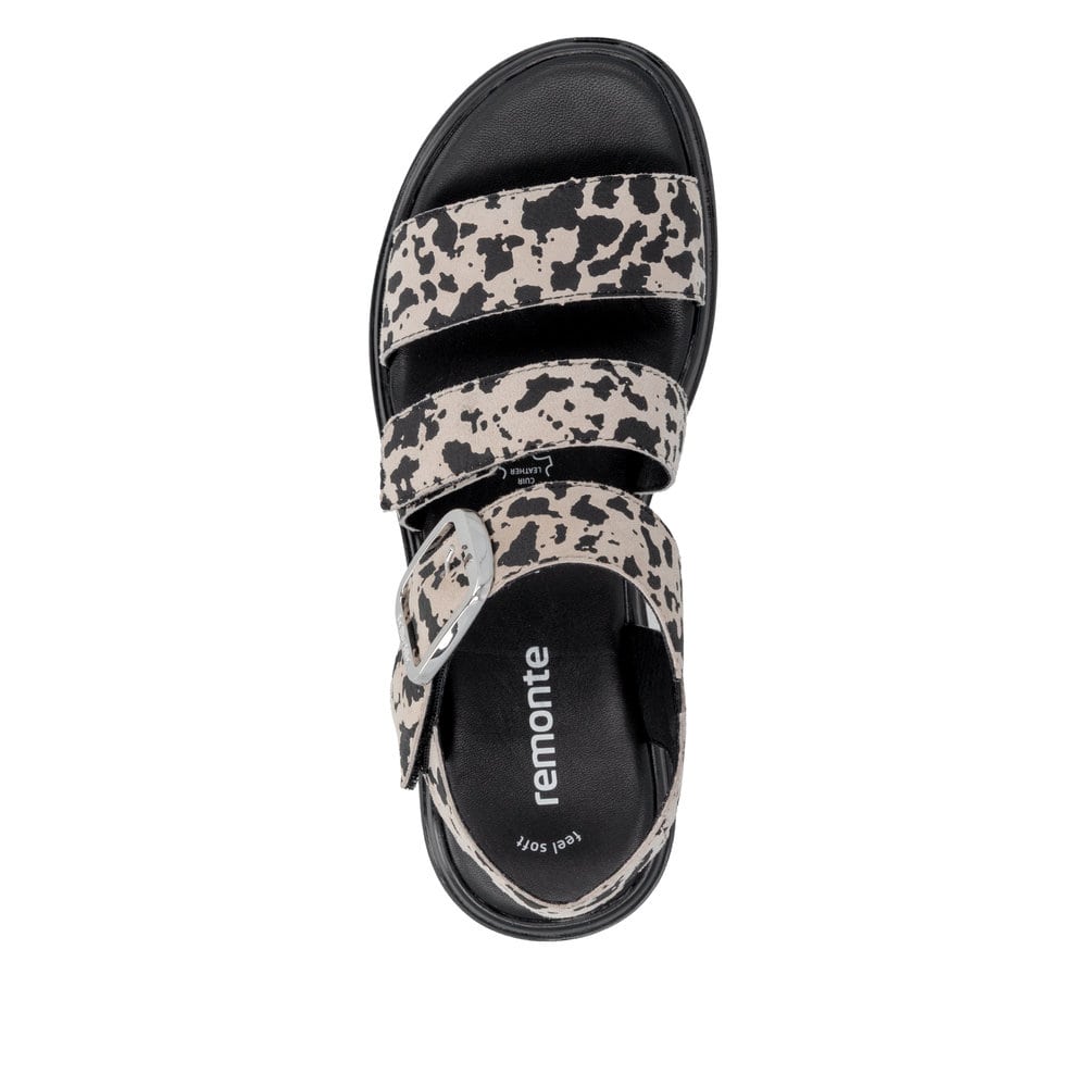 Remonte Damen Keilsandaletten - Animalprint