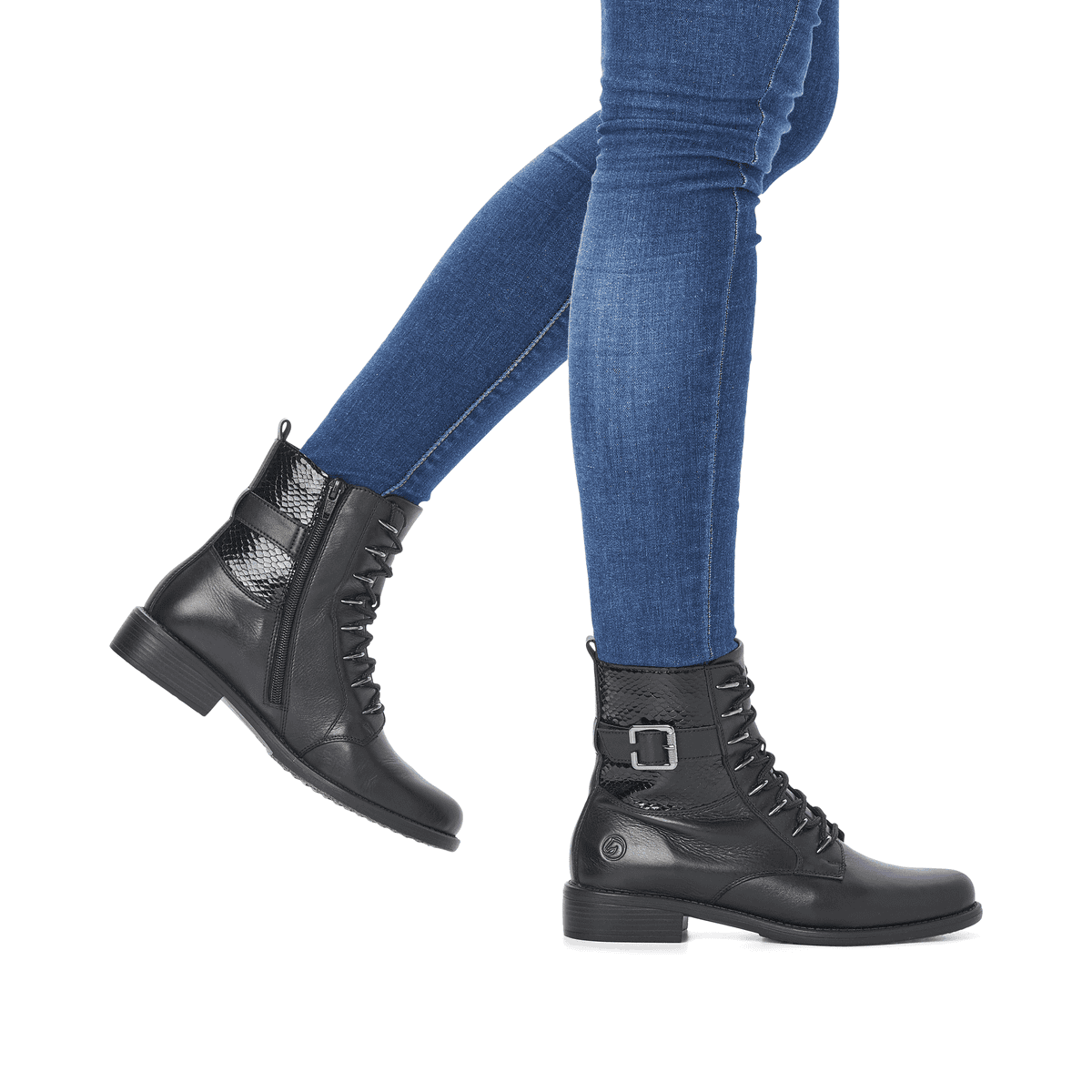 Remonte Damen Biker Boots - Schwarz