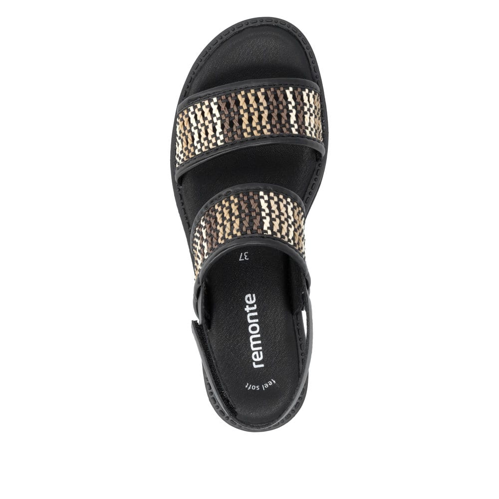 Remonte Damen Riemchensandalen - Schwarz