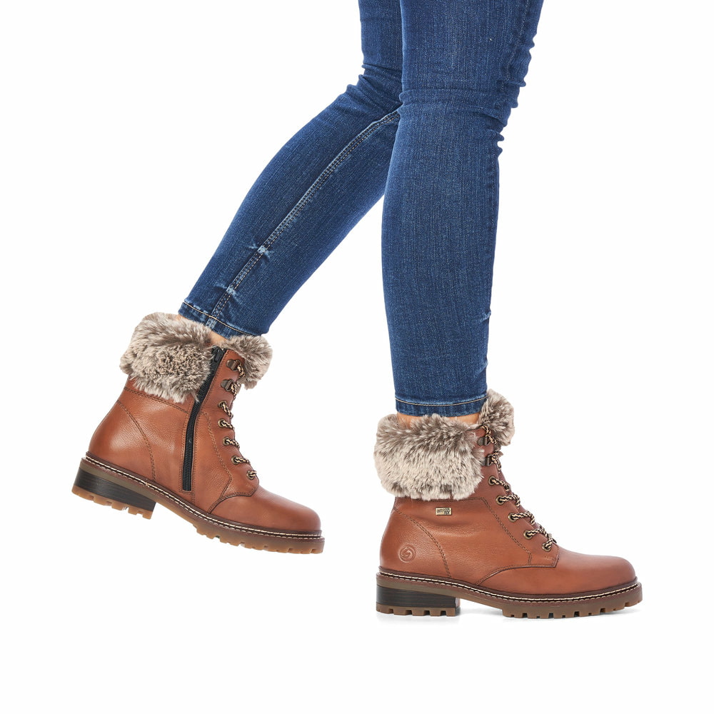 Remonte Damen Schnürstiefel - Braun