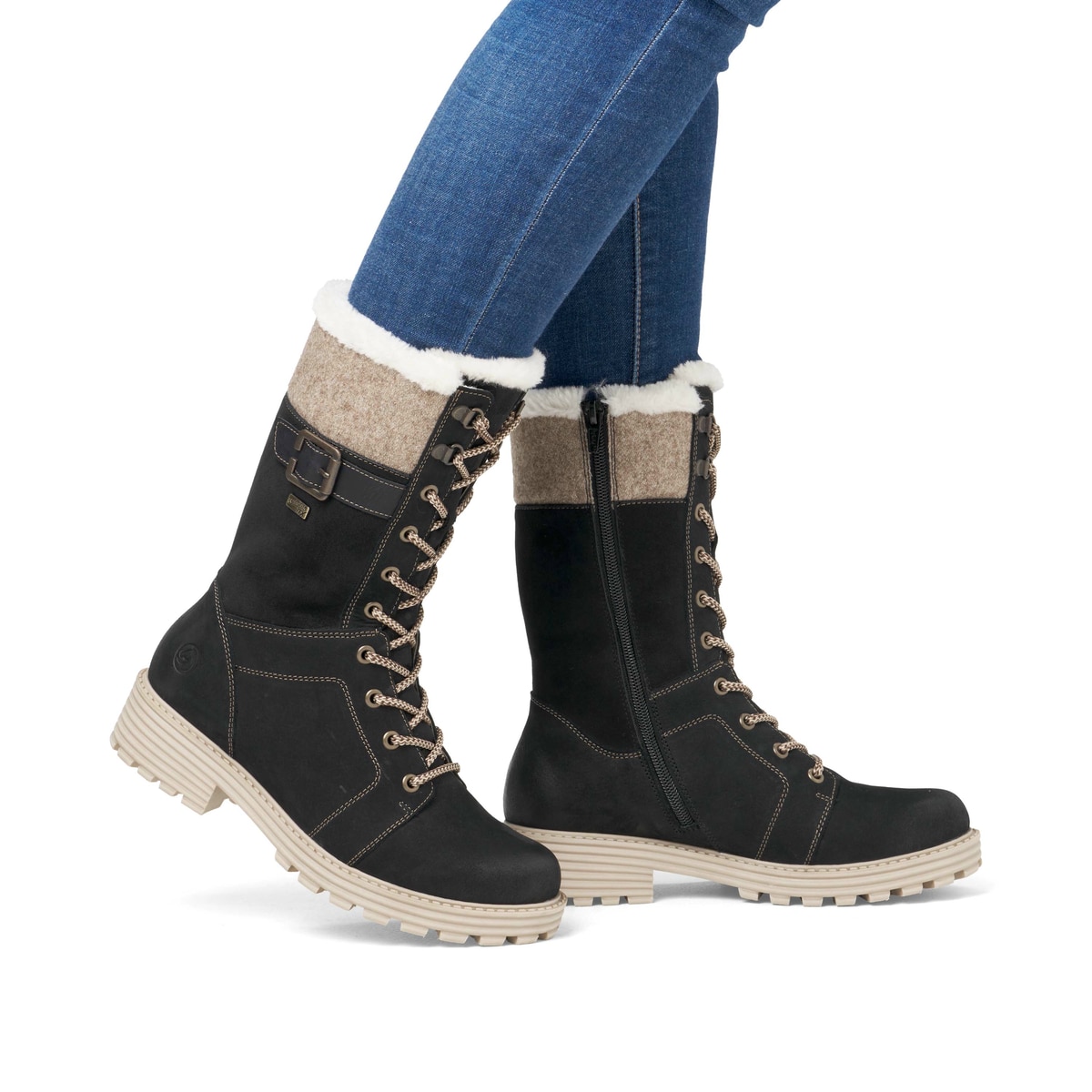 Remonte Damen Hochschaftstiefel - Schwarz