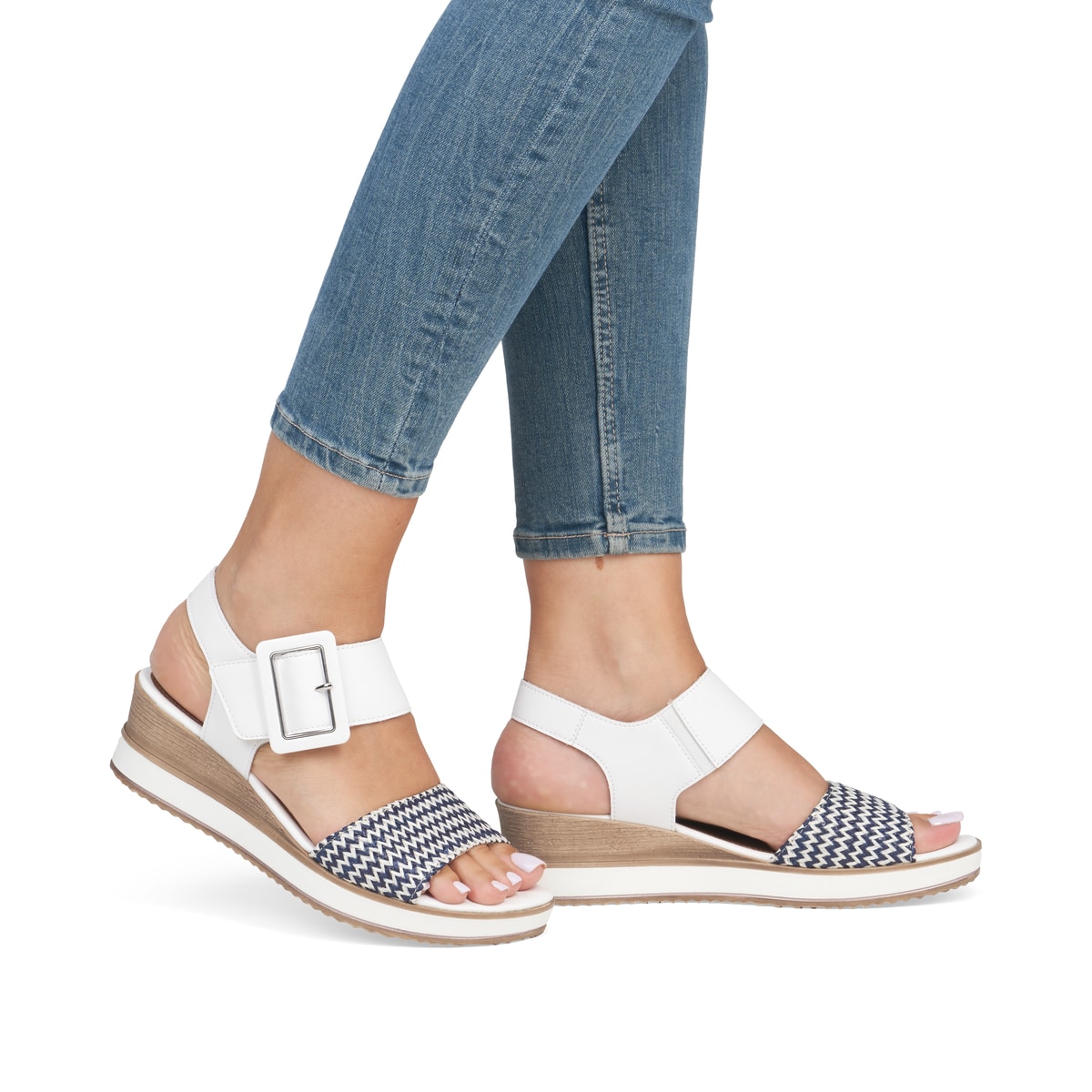 Remonte Damen Keilsandaletten - Weiss