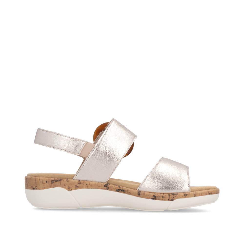 Remonte Damen Riemchensandalen - Metallic