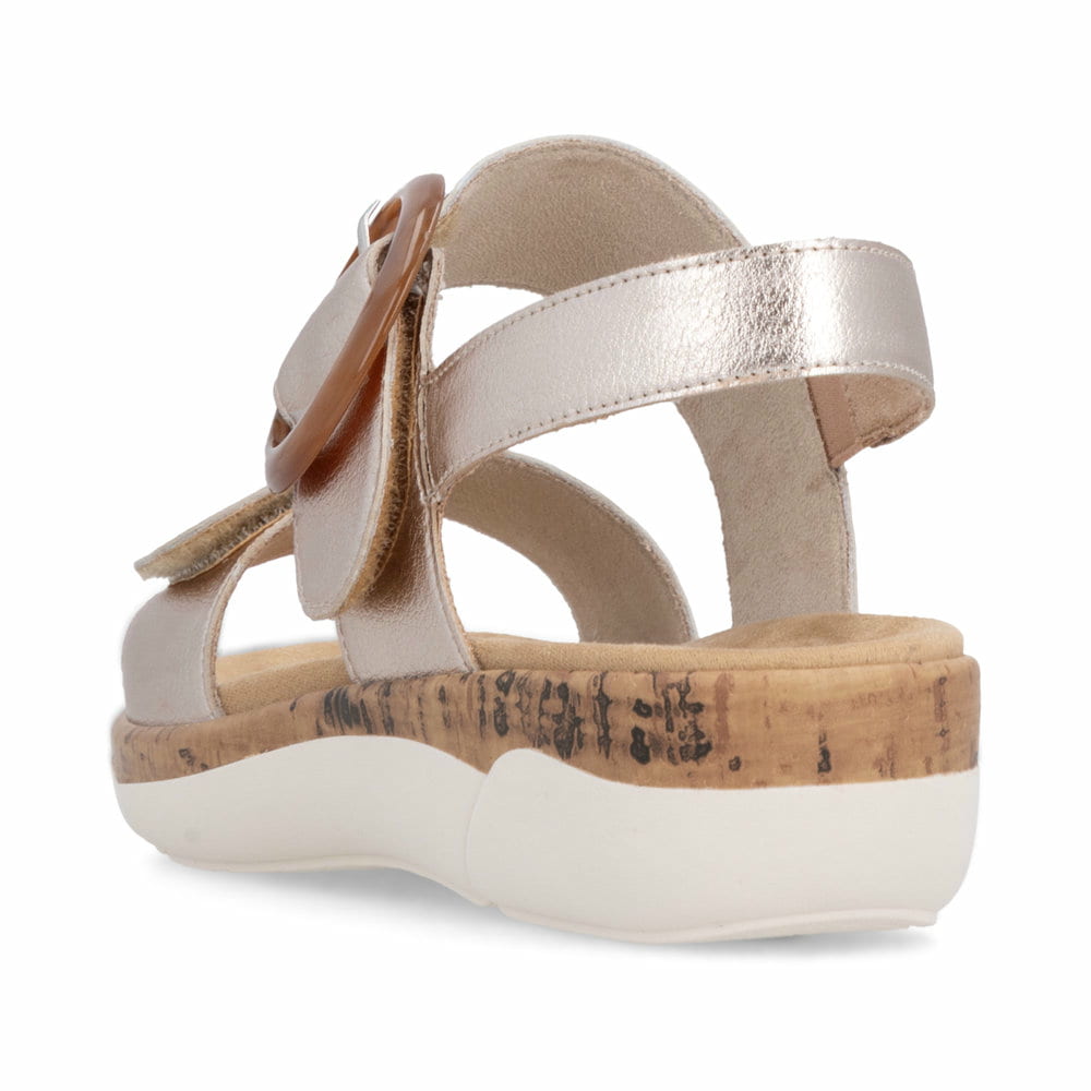 Remonte Damen Riemchensandalen - Metallic