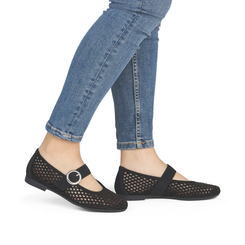 Remonte Damen Ballerinas - Schwarz