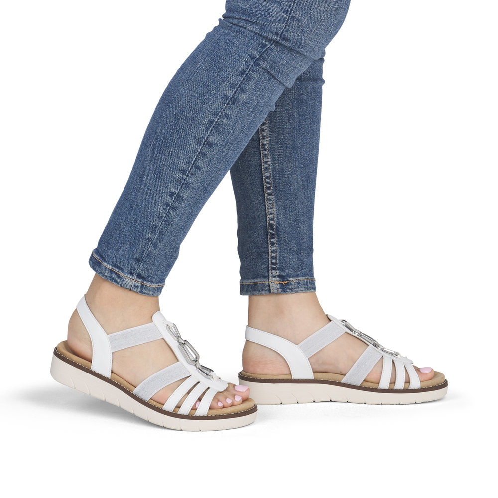 Remonte Damen Riemchensandalen - Weiss