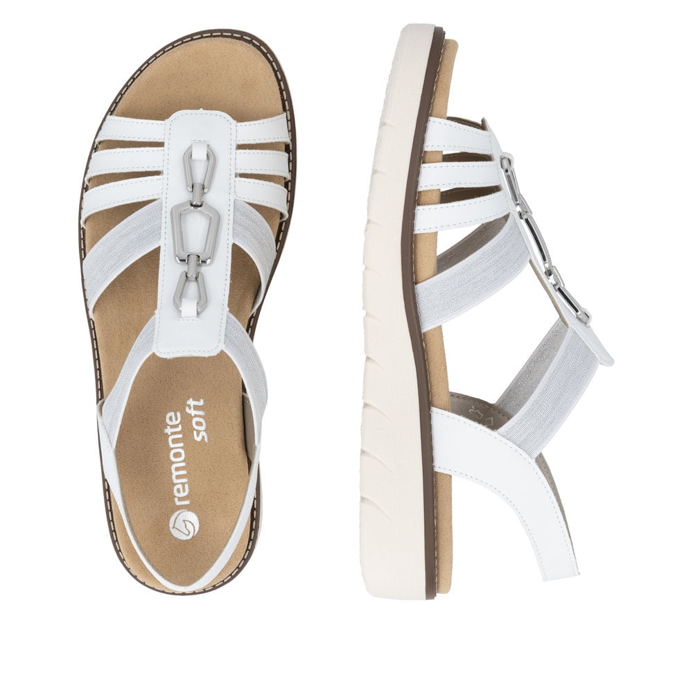 Remonte Damen Riemchensandalen - Weiss