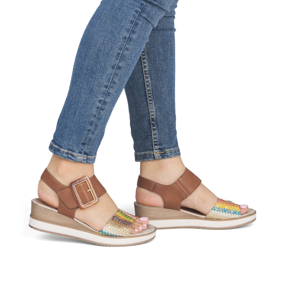 Remonte Damen Keilsandaletten - Braun