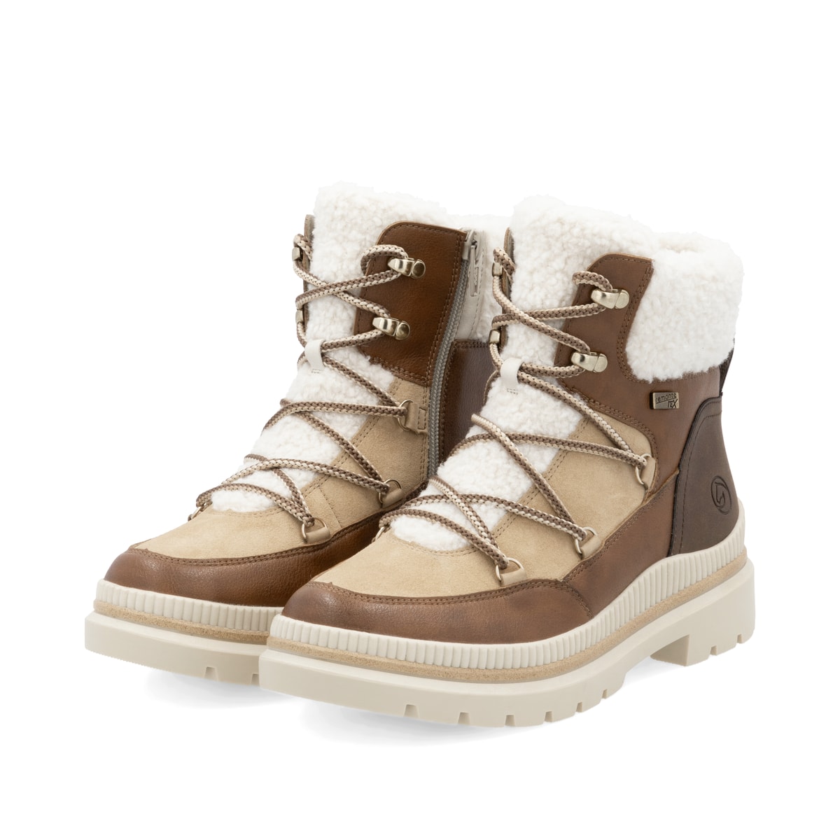 Remonte Damen Schnürstiefel - Beige