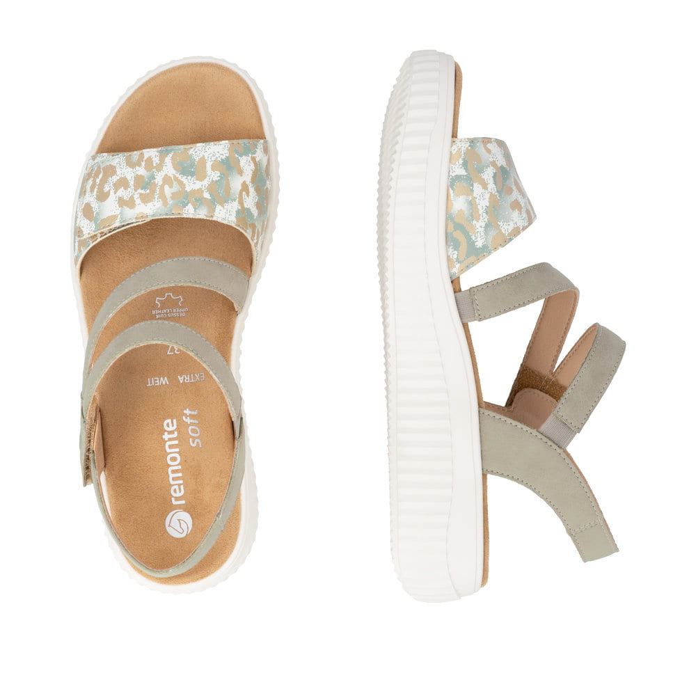 Remonte Damen Riemchensandalen - Grün