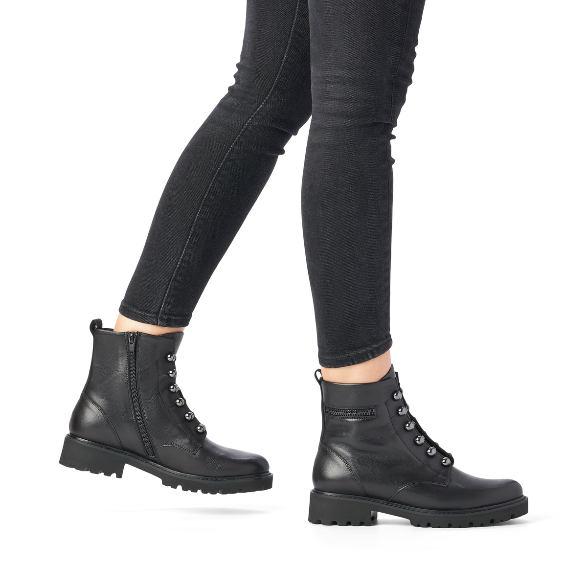 Remonte Damen Biker Boots - Schwarz